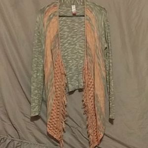 NWOT Grey and Pink Cardigan